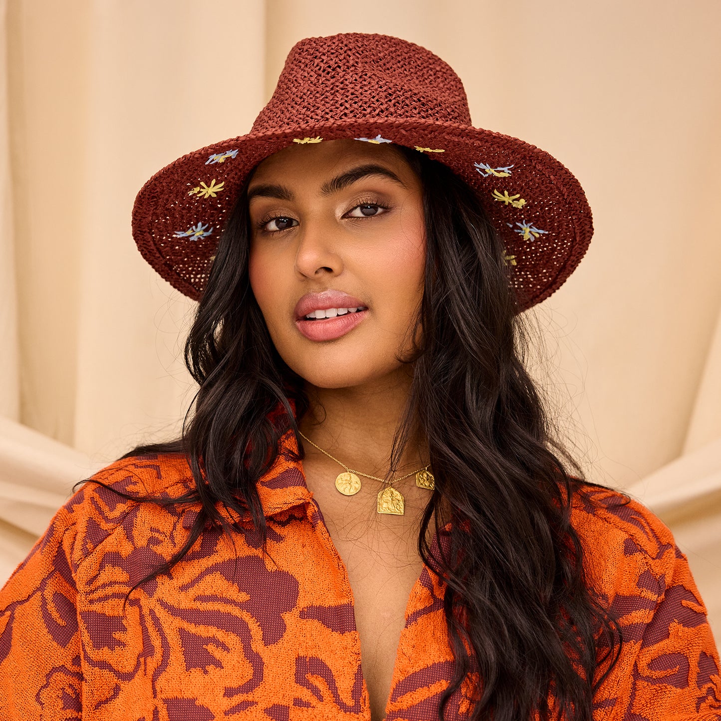 Luce Straw Hat - Garnet