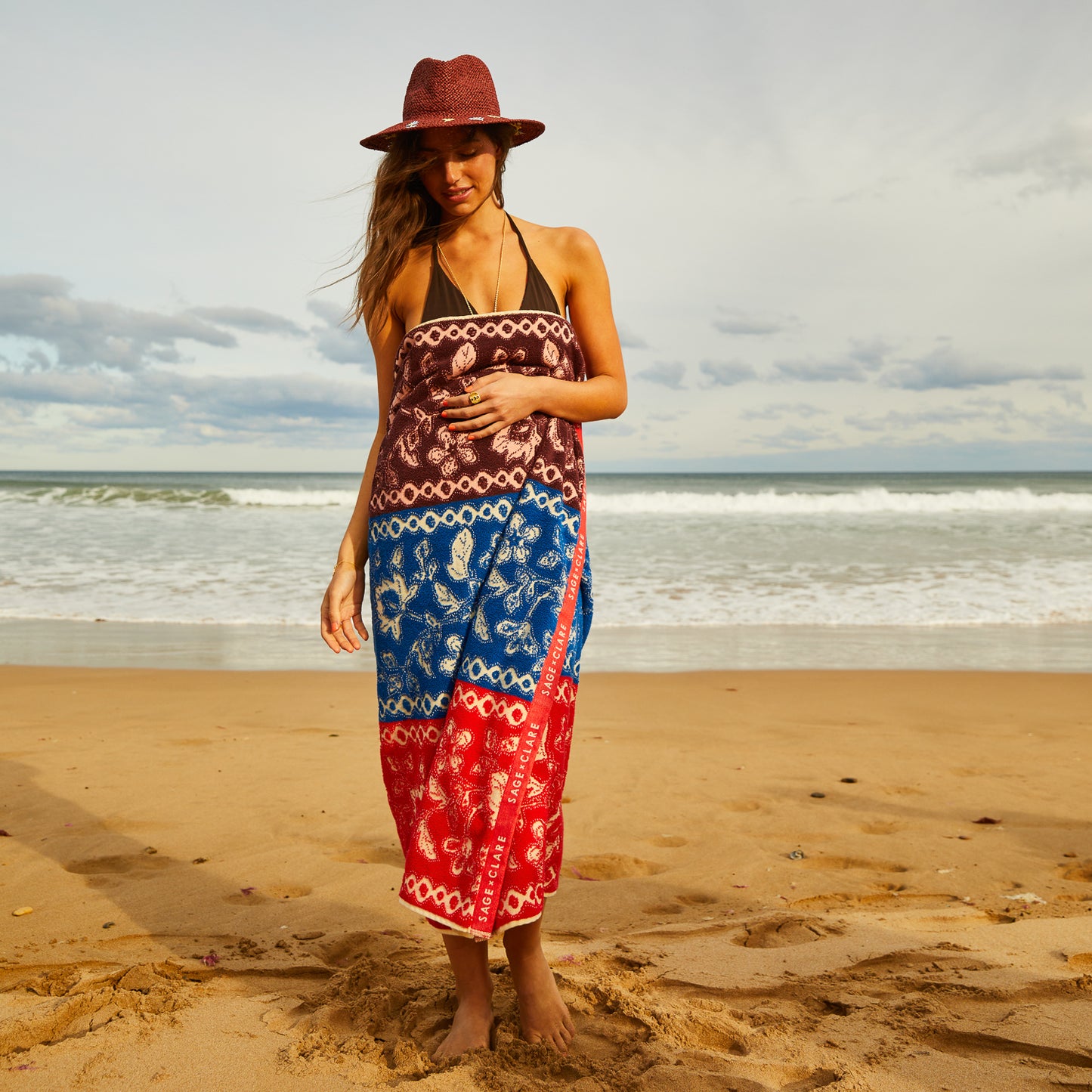 Luce Straw Hat - Garnet