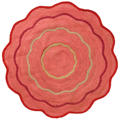 Alessa Jute Rug - Hibiscus