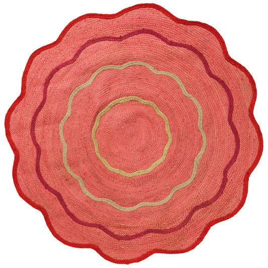 Alessa Jute Rug - Hibiscus
