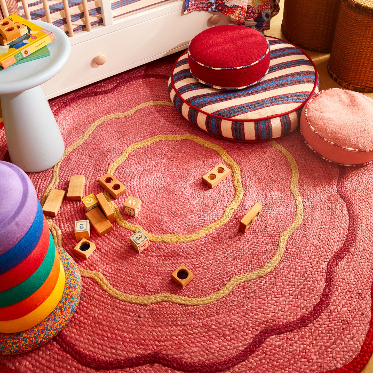 Alessa Jute Rug - Hibiscus