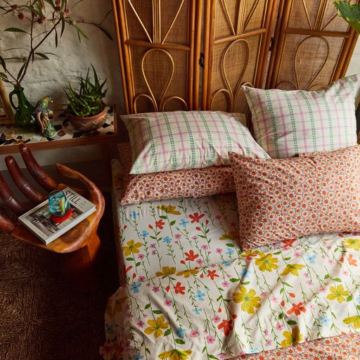 Posie Cotton Pillowcase Set Dahlia