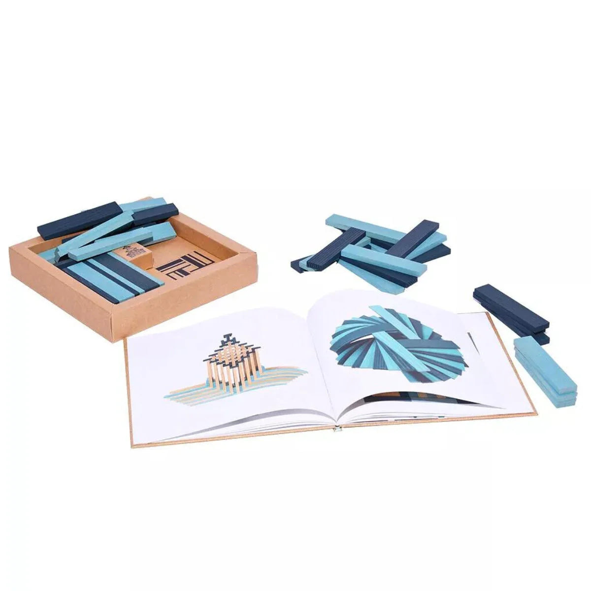Blocks Building Planks & Art Book - Blue