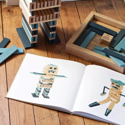 Blocks Building Planks & Art Book - Blue