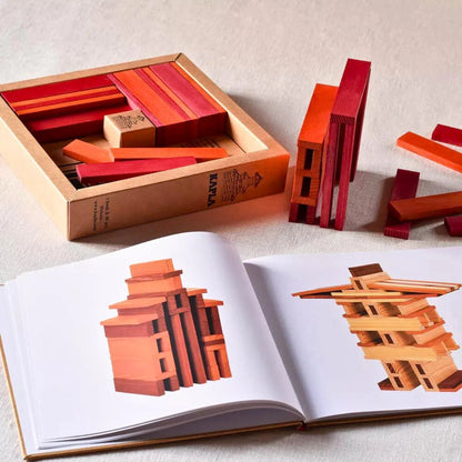 Blocks Building Planks & Art Book - Red