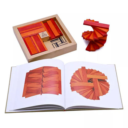 Blocks Building Planks & Art Book - Red