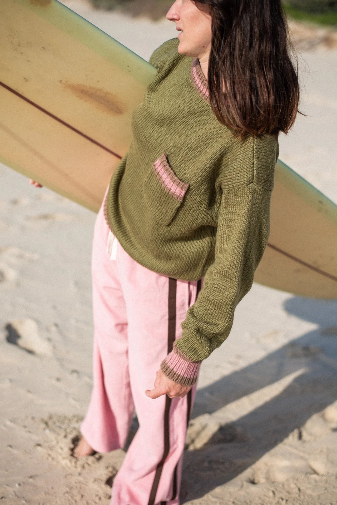 Knit Jumper ~ Khaki Pink