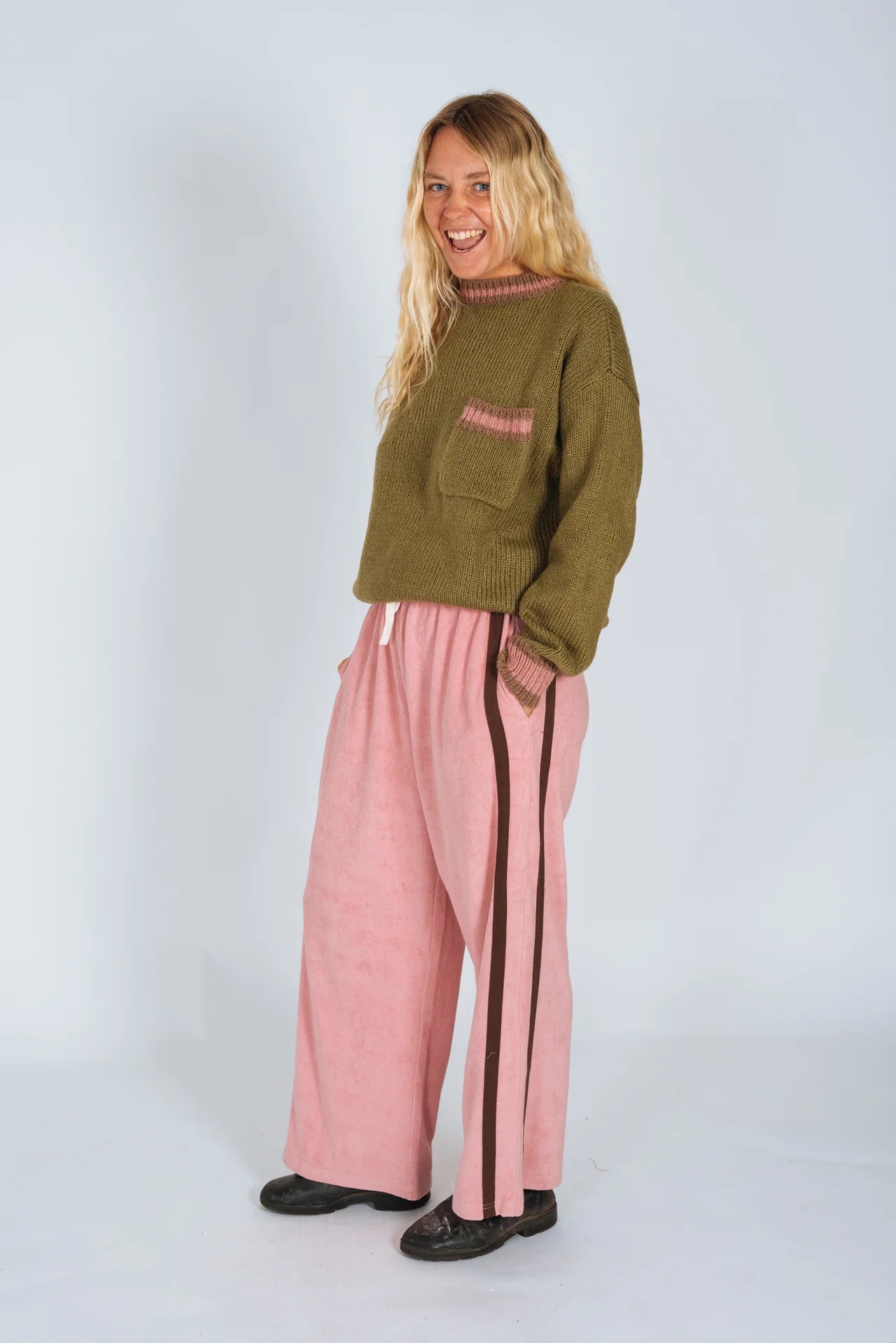 Knit Jumper ~ Khaki Pink