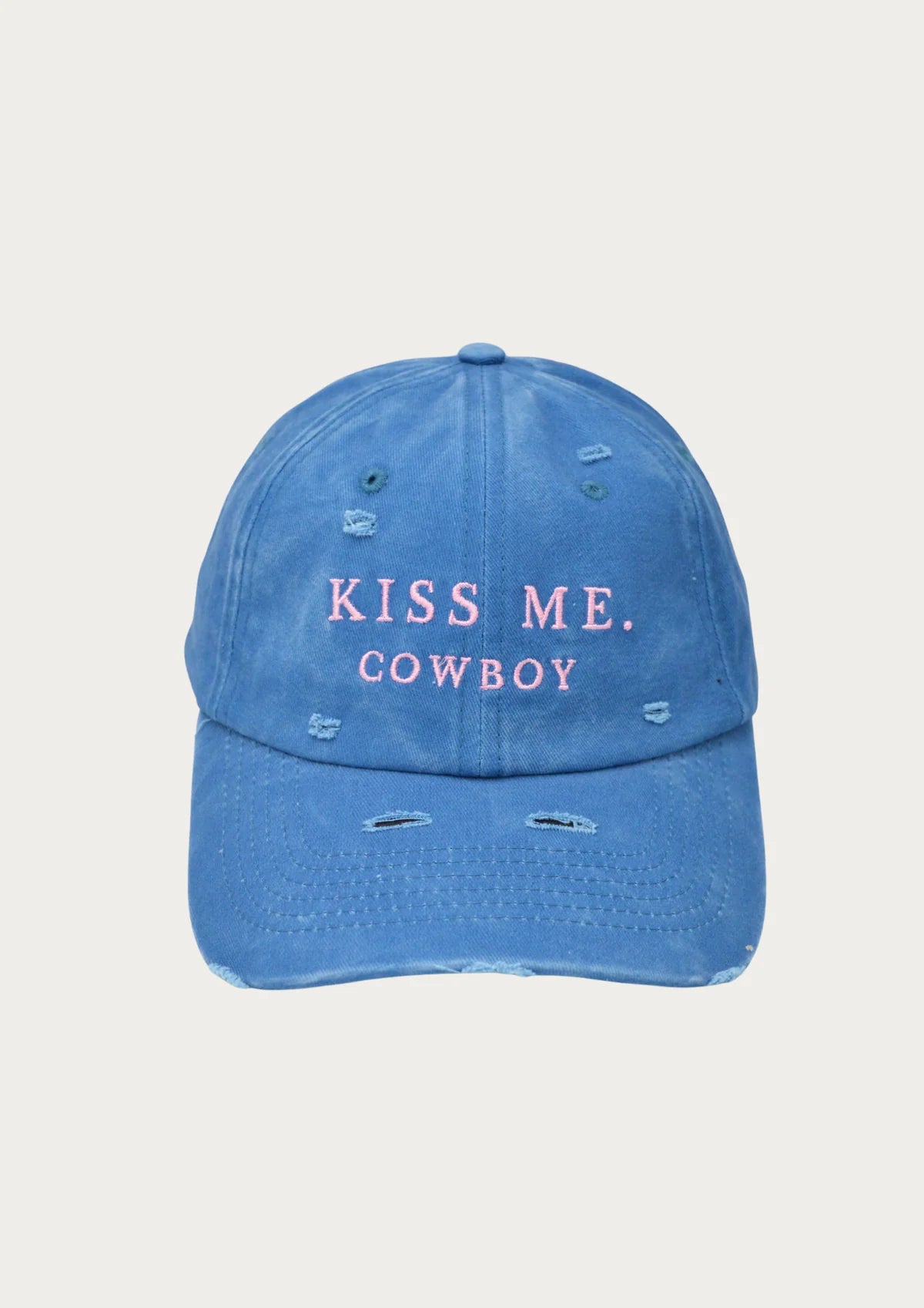Kiss Me Cowboy Cap Blue