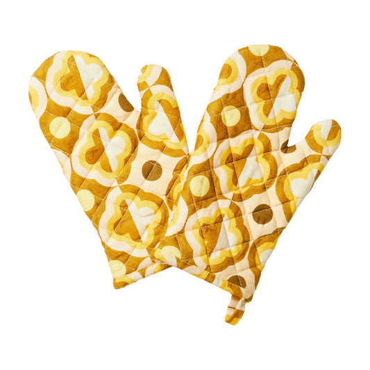 Oven Mitt Pair Clove Golden