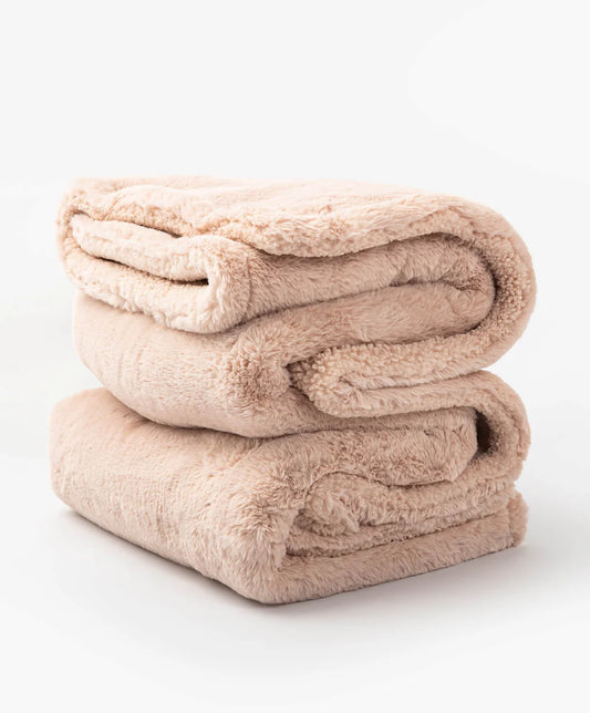 Pink Double Plush Future Fur Blanket