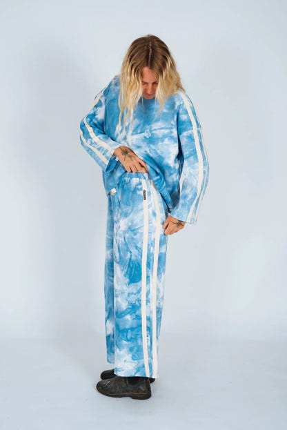 Waffle Lounge Pants ~ Cloud Tie Dye