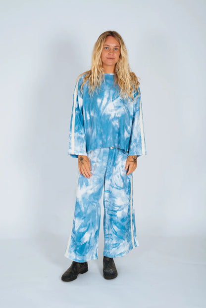 Waffle Lounge Pants ~ Cloud Tie Dye