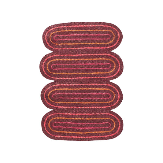Kasi Jute Mat - Plumberry 67.5 x 90cm