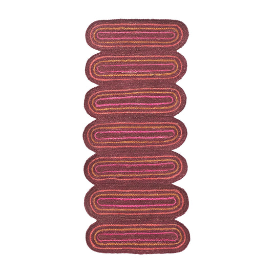 Kasi Jute Runner - Plumberry 67.5 x 156 cm