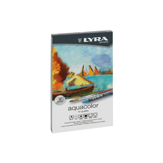 Lyra Aquacolour Watercolour Artist Crayons in tin 12pce