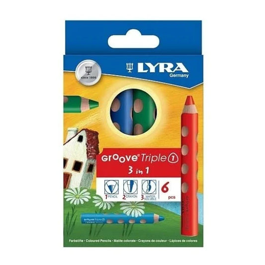 LYRA Groove Triple One 3 in 1 (Colour Pencil Watercolour and Wax Crayon)