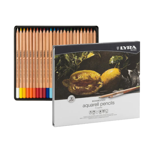 LYRA Rembrandt Aquarelle Watercolor Pencils - Assorted Tin (24)