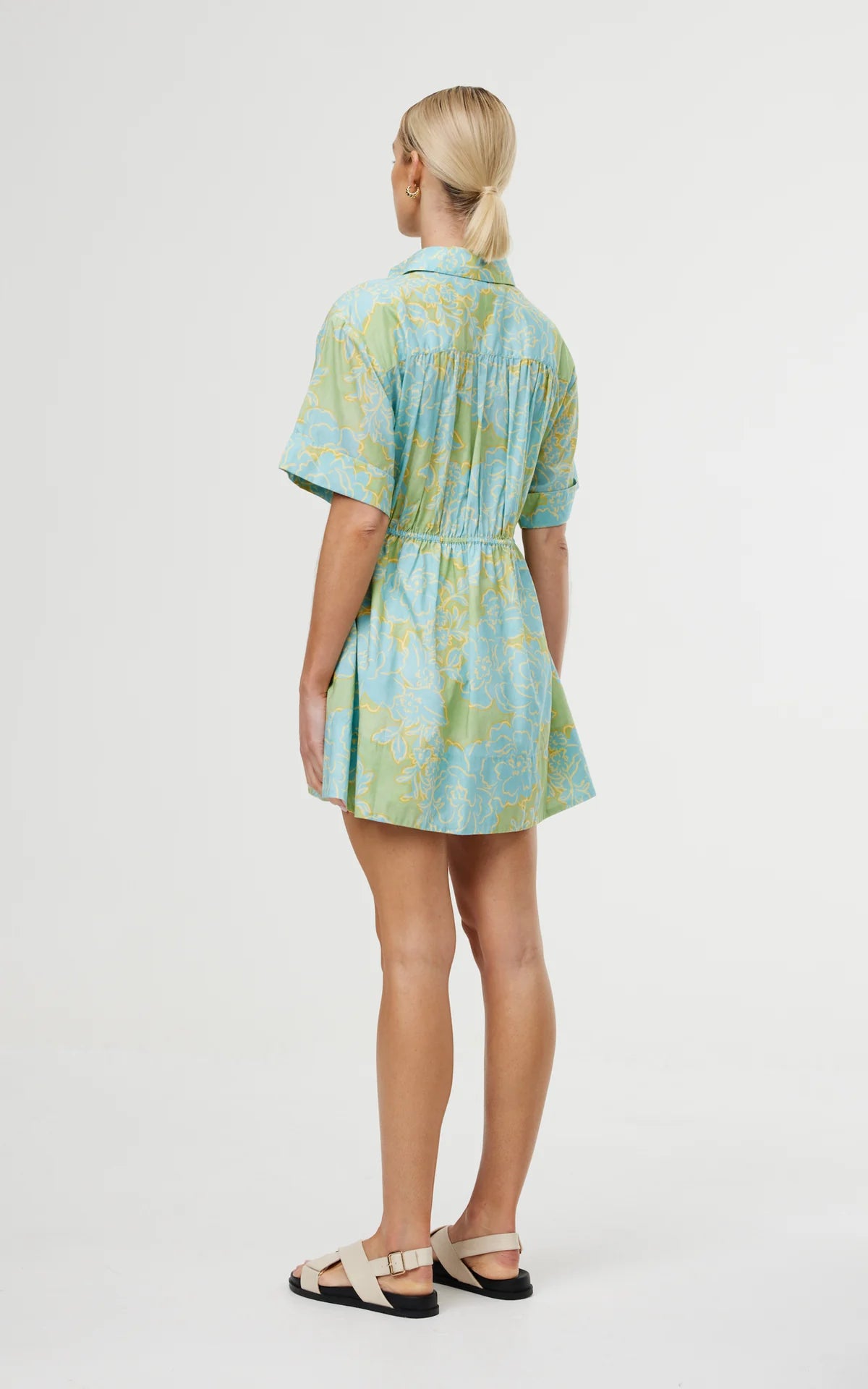 Maeve Mini Dress Ocean Bloom