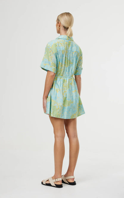 Maeve Mini Dress Ocean Bloom
