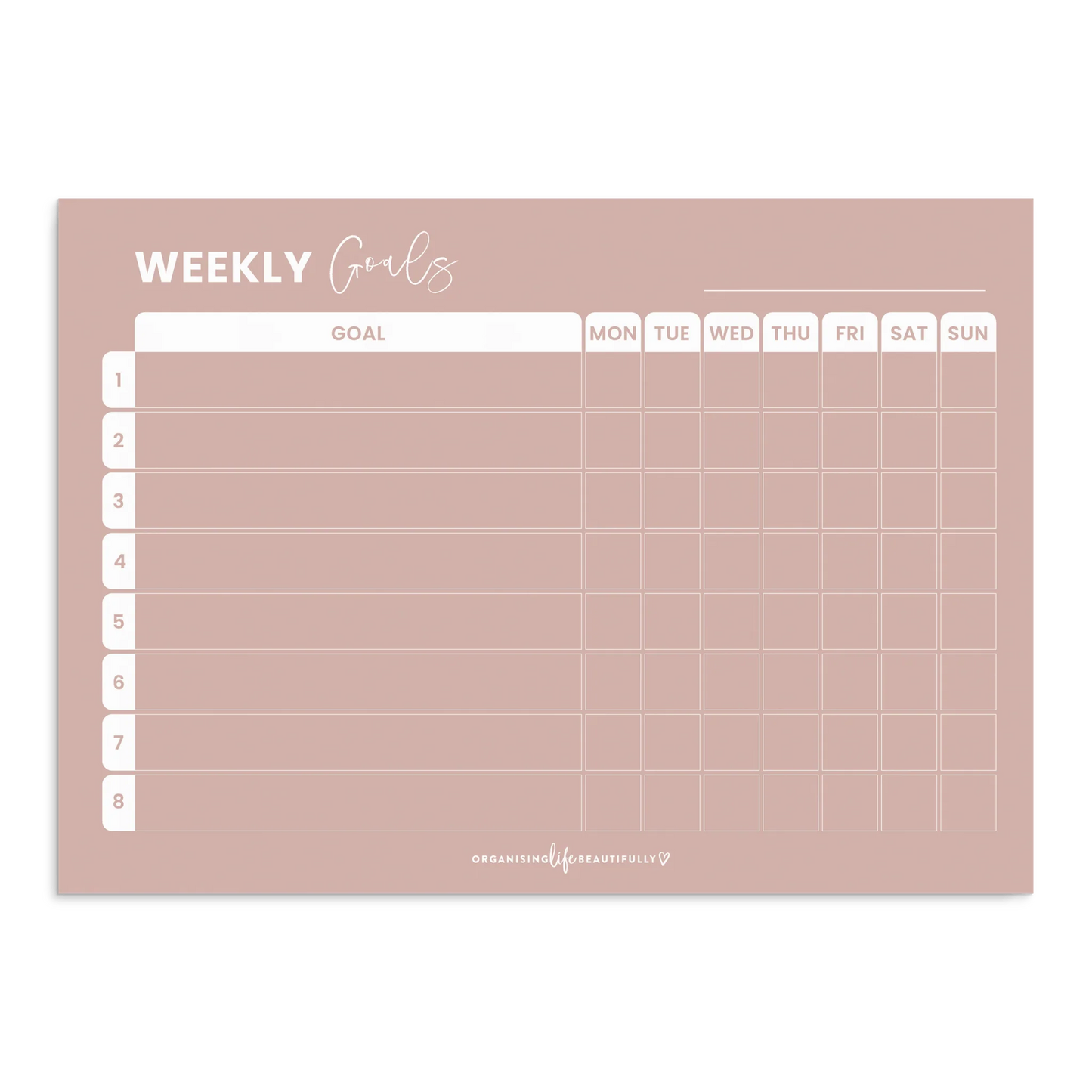 Weekly Goal Chart