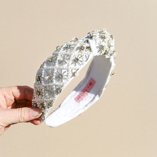 White Top Knot Headband