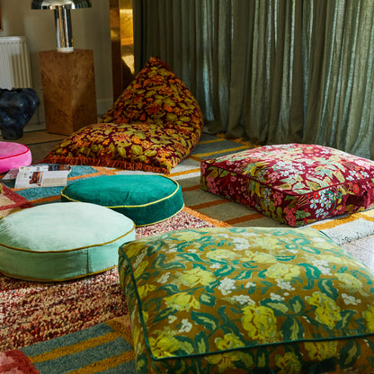 Etienne Velvet Floor Cushion - Jade