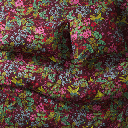 Genevieve Cotton Pillowcase Set - Mahogany