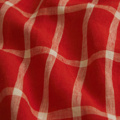 Remi Linen Pillowcase Set - Scarlet