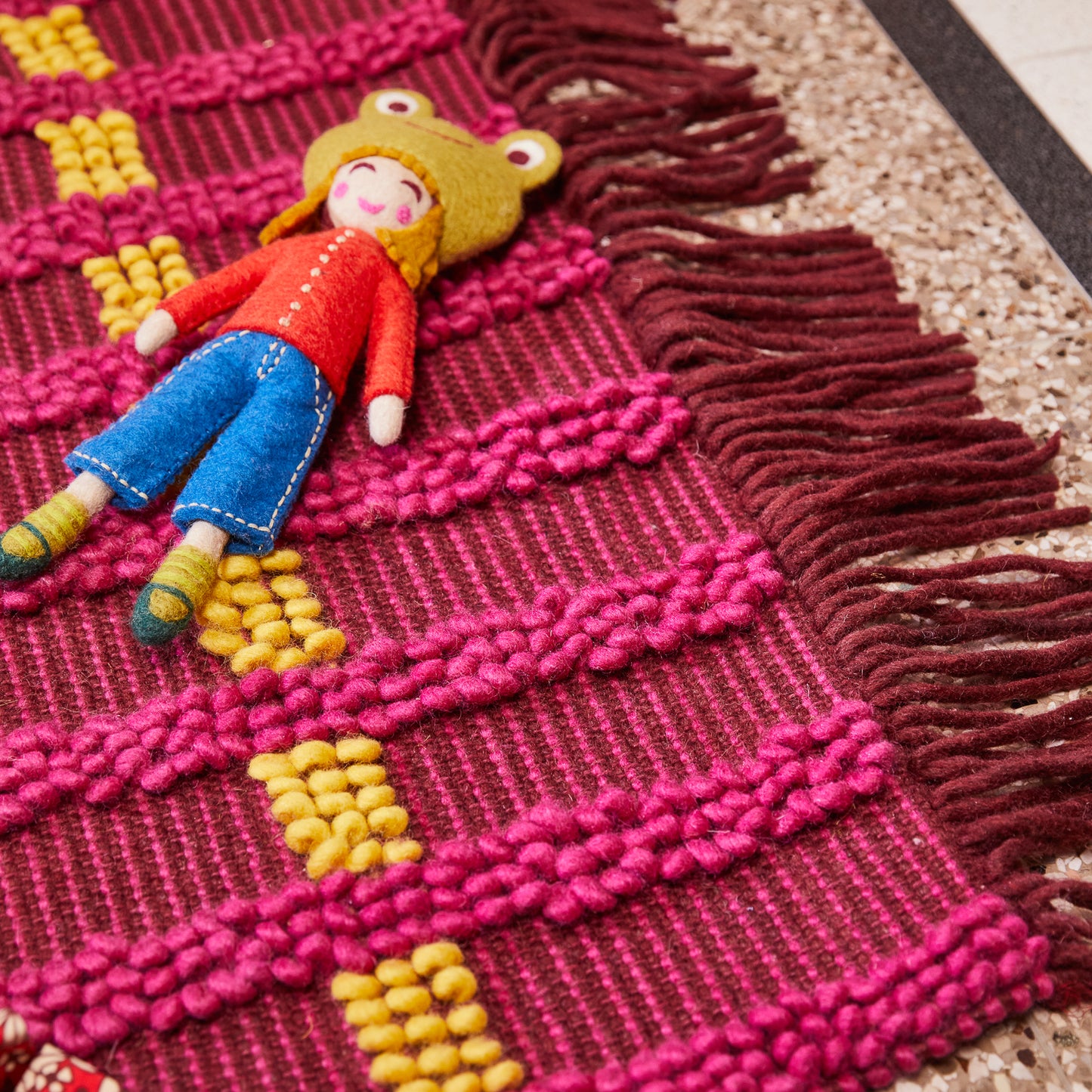 Morell Knotted Rug - Fuchsia