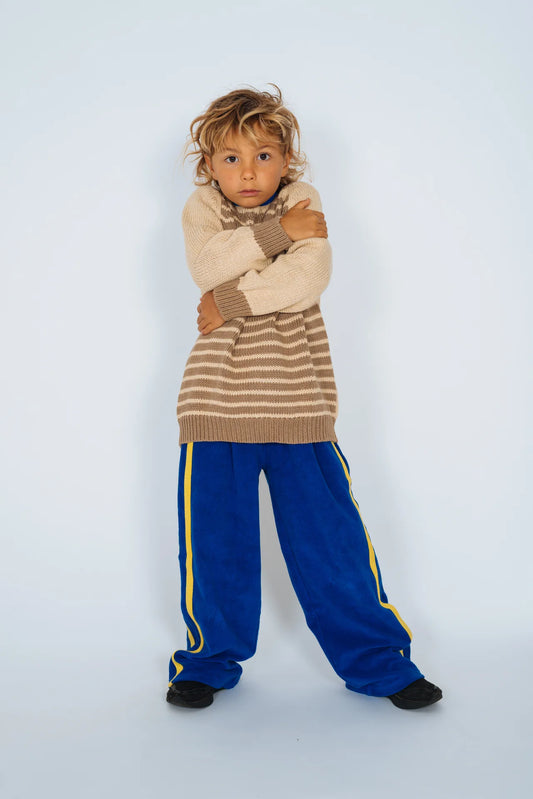 MINI Terry Pants ~ Blue + Yellow