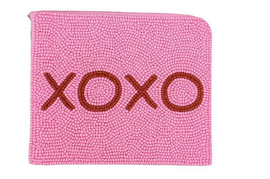 Beaded Coin Purse XOXO