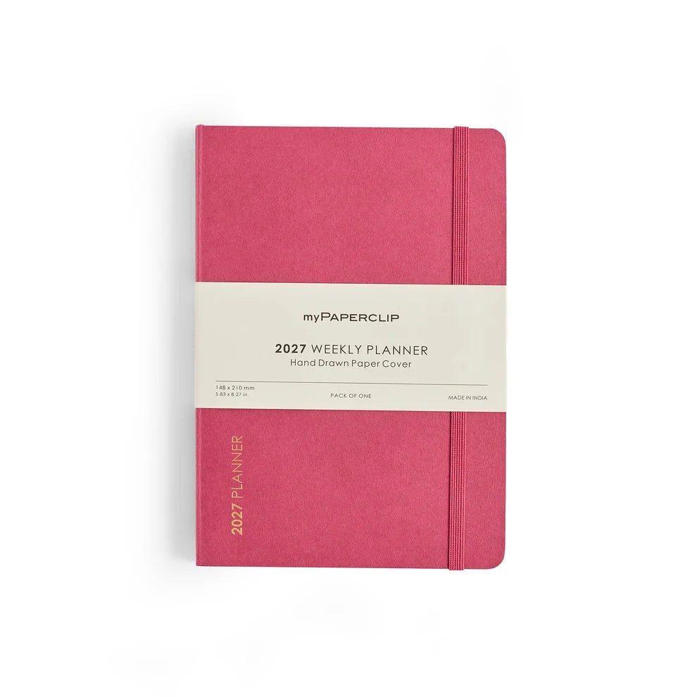2027 Weekly Planner (Soft Cover) Raspberry