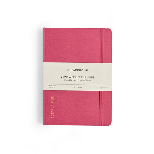2027 Weekly Planner (Soft Cover) Raspberry