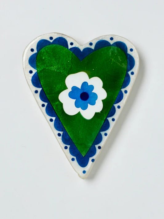Poppy Green Heart