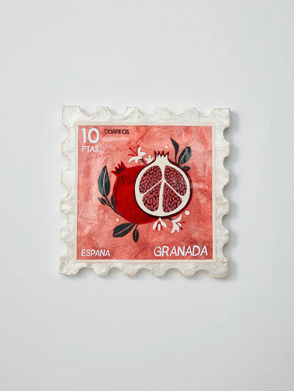 Pomegranate Stamp Wall Art