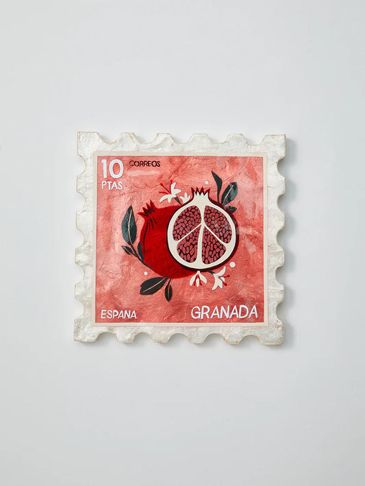 Pomegranate Stamp Wall Art