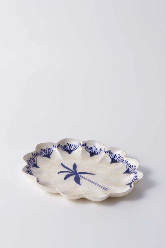 Atlantic Palm Plate Blue