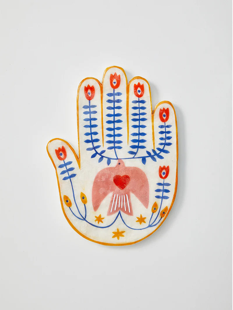 Tulum Hand Bird Pink Wall Art