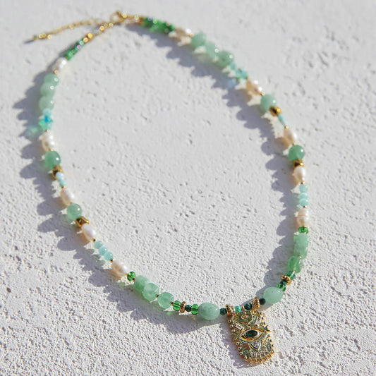 Green Eye Necklace
