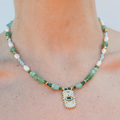 Green Eye Necklace