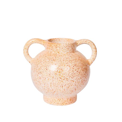 Vase Speckle Amber Short