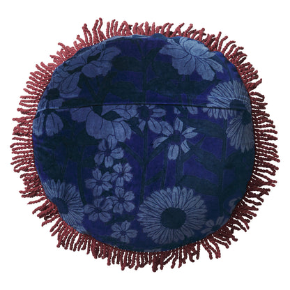 Bernanda Velvet Round Cushion Lapis