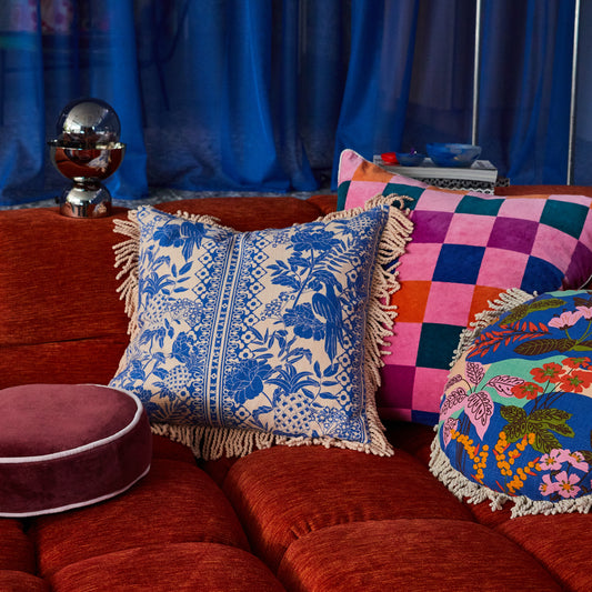 Alexa Print Cushion - Lapis