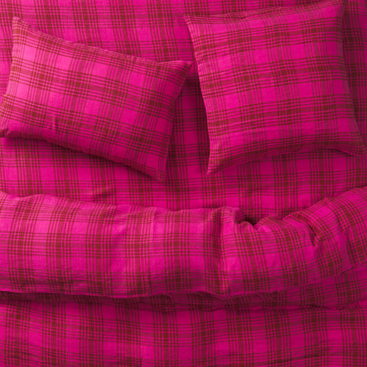 Pello Linen Flat Sheet Bougainvillea
