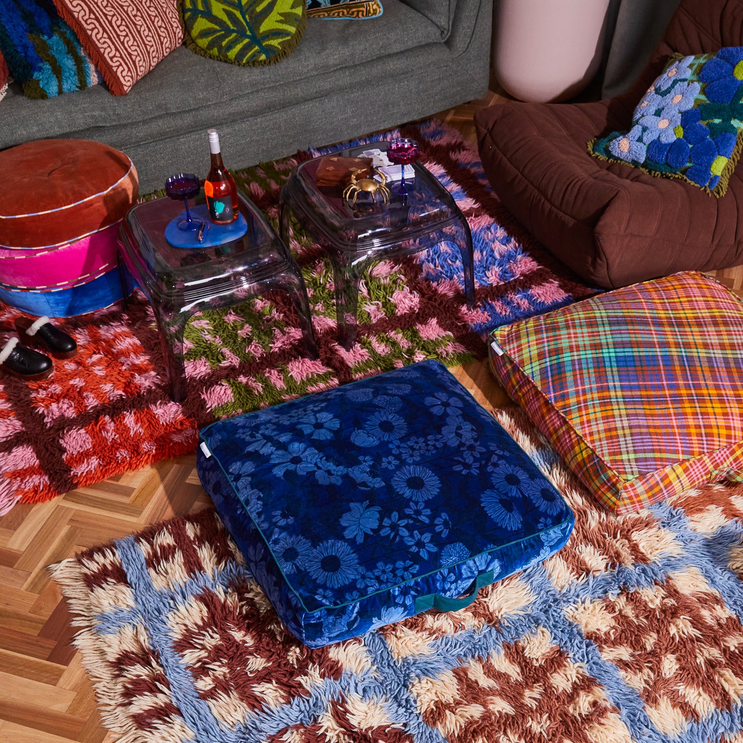 Bernanda Velvet Floor Cushion