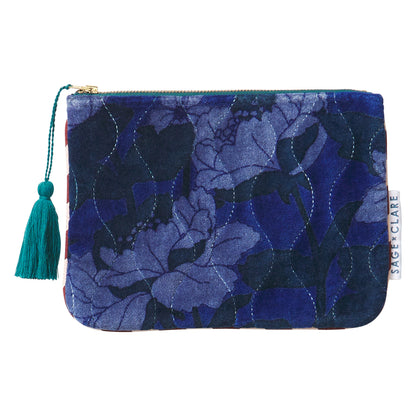 Bernanda Velvet Pouch - Lapis