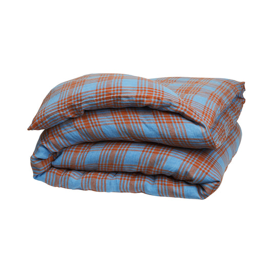 Pello Linen Quilt Cover - Blue Jay