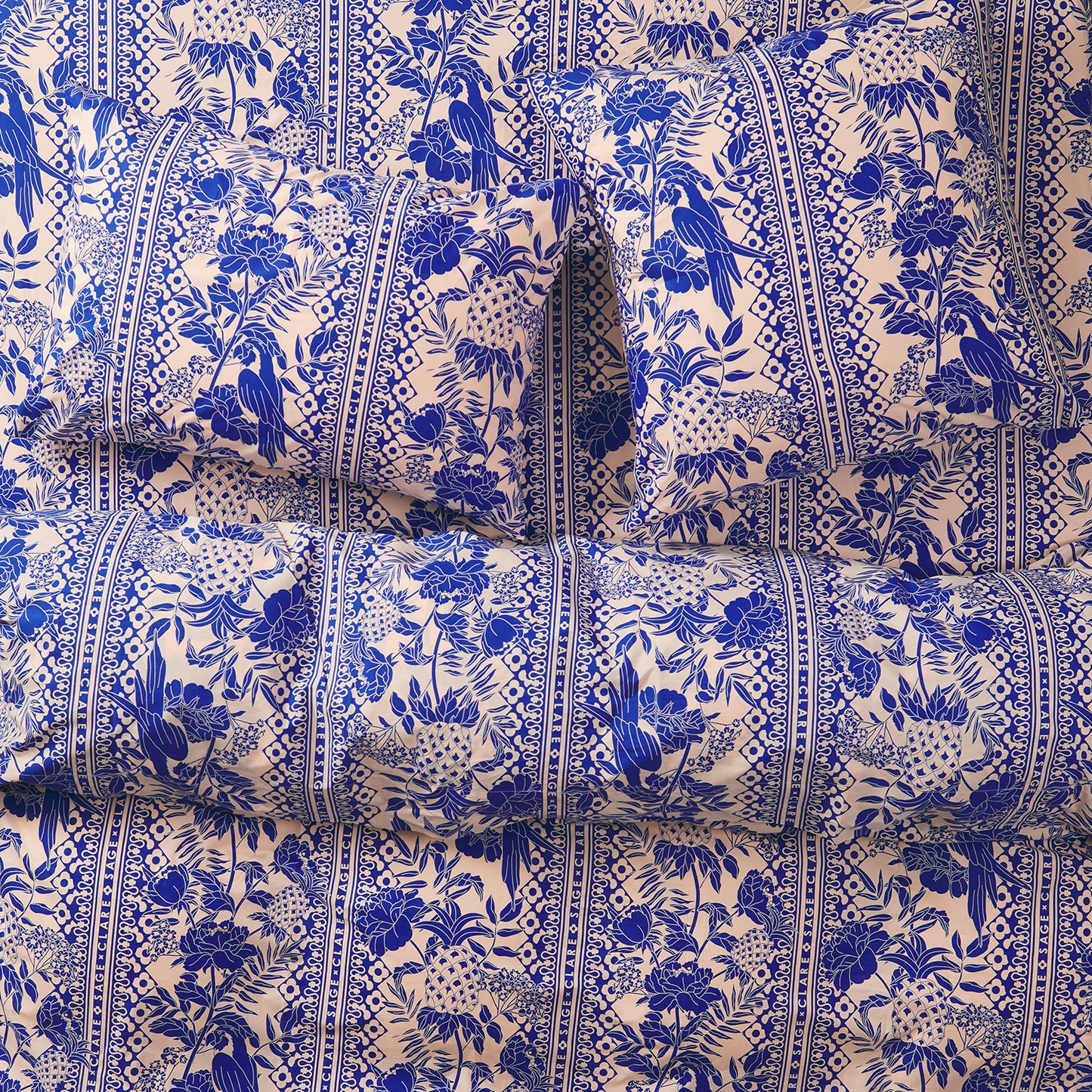 Alexa Cotton Quilt Cover - Lapis