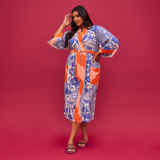 Alexa Cotton Robe Lapis